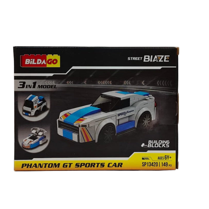 Bildago Street Blaze Phantom GT Sports Car (149 Pieces)-Construction-Bildago-Toycra