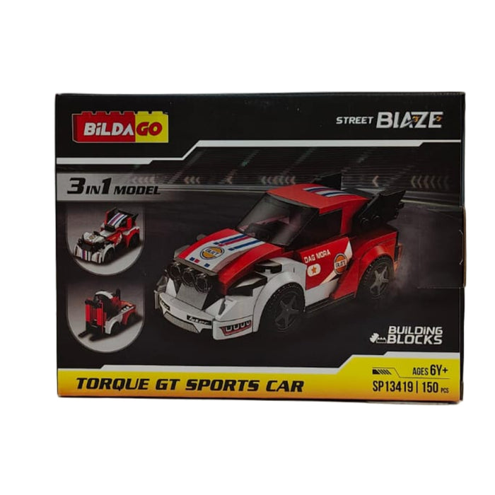 Bildago Street Blaze Torque GT Sports Car (150 Pieces)-Construction-Bildago-Toycra