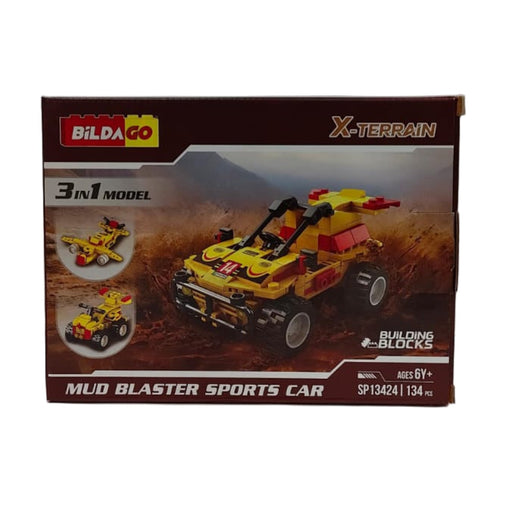 Bildago X-Terrain Mud Blaster Sports Car (134 Pieces)-Construction-Bildago-Toycra