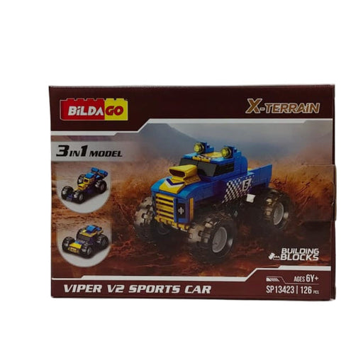 Bildago X-Terrain Viper V2 Sports Car (126 Pieces)-Construction-Bildago-Toycra