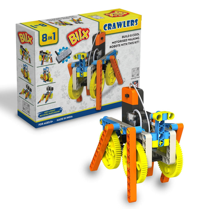 Blix DIY 8 in 1 Crawlers (70+ Pieces)-Construction-Blix-Toycra