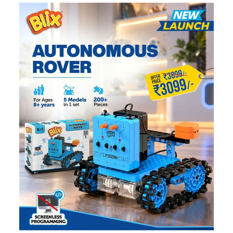 Blix RC 5-in-1 Autonomous Rover STEM Construction Set