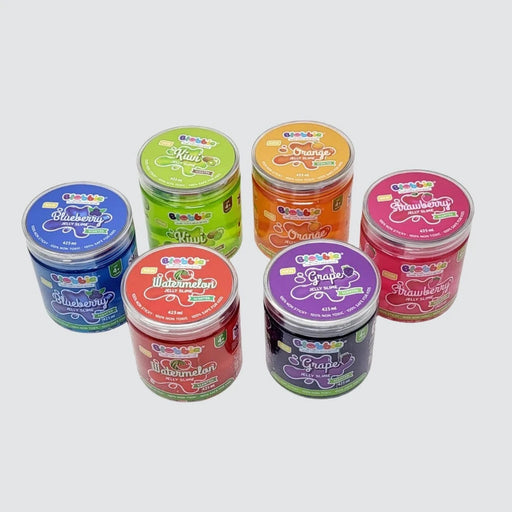 Blobbie Fruit Flavour Scented Jelly Slime 425ml - Pack of 6-Novelty Toys-Blobbie-Toycra