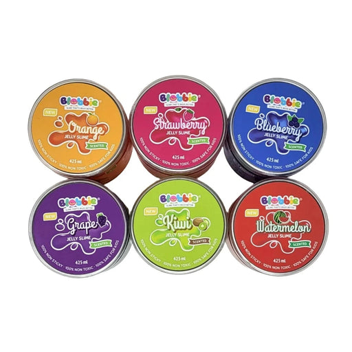 Blobbie Fruit Flavour Scented Jelly Slime 425ml - Pack of 6-Novelty Toys-Blobbie-Toycra