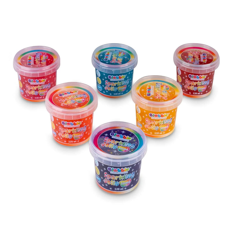 Blobbie Sparkling Jello Slime 120 ML - Pack of 6 - Multi Color