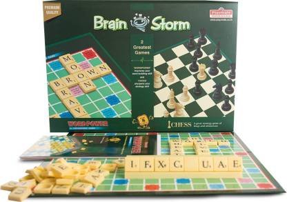 Brain Storm – 2-in-1 Educational Board Game (Word Power + Chess)-simple-Toymate-Toycra