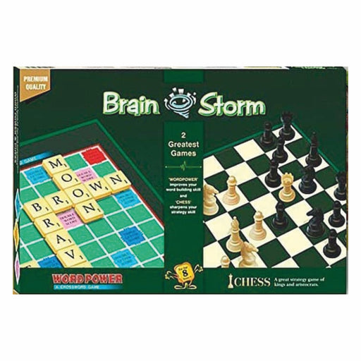 Brain Storm – 2-in-1 Educational Board Game (Word Power + Chess)-simple-Toymate-Toycra