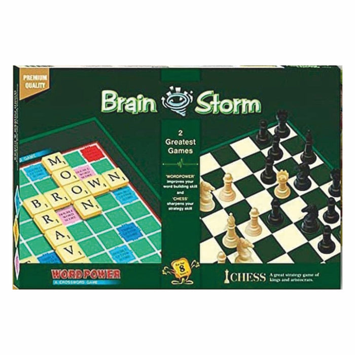 Brain Storm – 2-in-1 Educational Board Game (Word Power + Chess)-simple-Toymate-Toycra