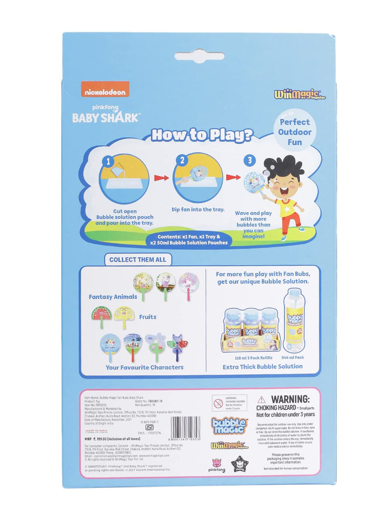 Bubble Magic Fan Bubs Cartoon Characters