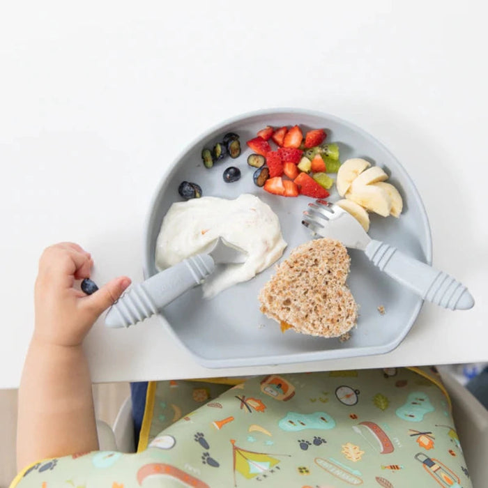 Bumkins Silicone Grip Plate-Mealtime Essentials-Bumkins-Toycra