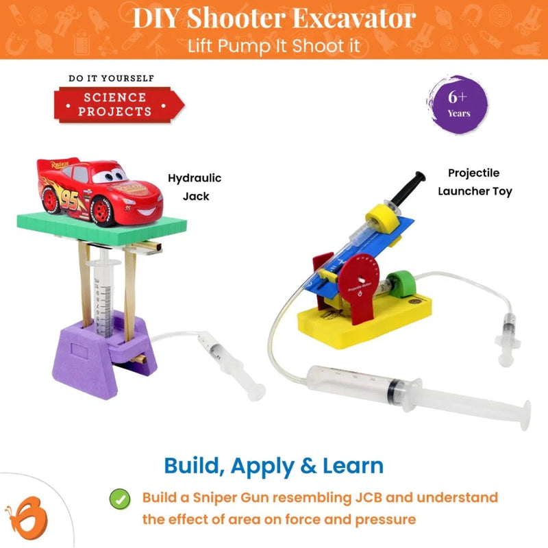 Butterfly EduFields DIY Projectile Launcher & Hydraulic Jack