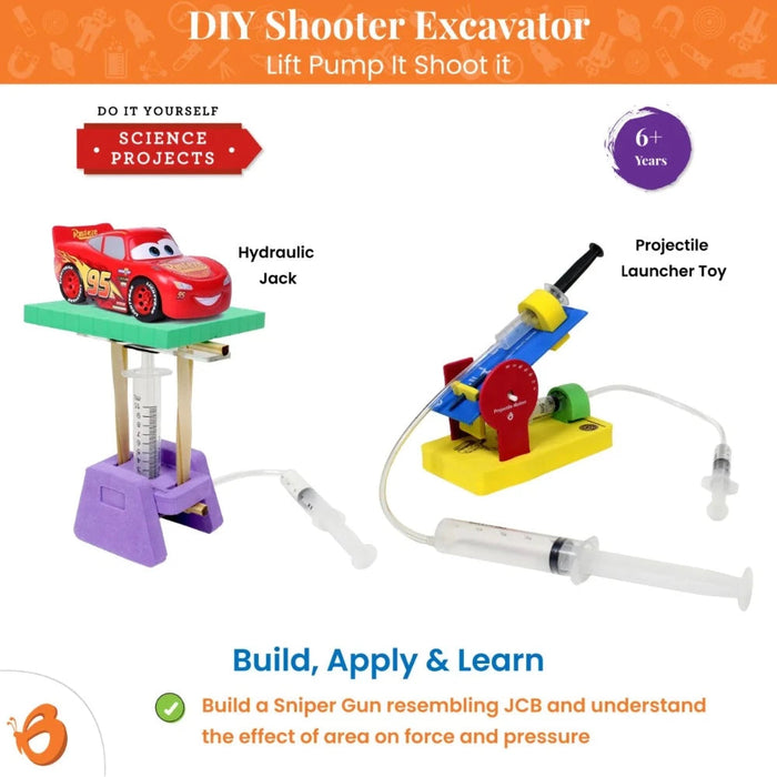 Butterfly EduFields DIY Projectile Launcher & Hydraulic Jack-Learning & Education-ButterflyEduFields-Toycra