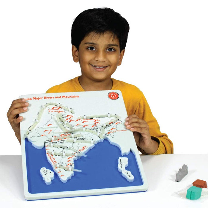 Butterfly EduFields India Map with Rivers & Mountains Learning Toys-Learning & Education-ButterflyEduFields-Toycra