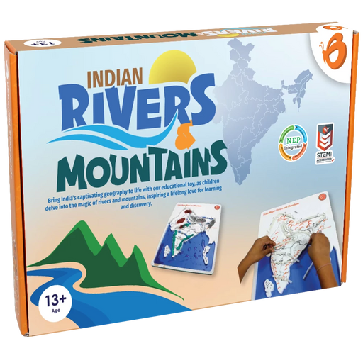 Butterfly EduFields India Map with Rivers & Mountains Learning Toys-Learning & Education-ButterflyEduFields-Toycra