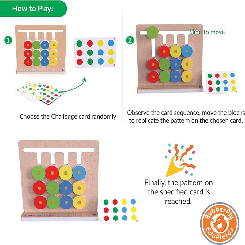 Butterfly EduFields Montessori Slide Puzzle Brain Game Toy