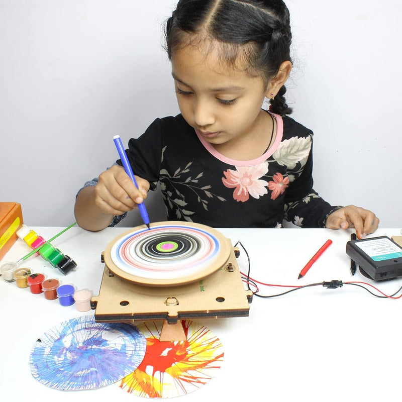 Butterfly Edufields 3 in 1 DIY Spin Art & Drawing Robot