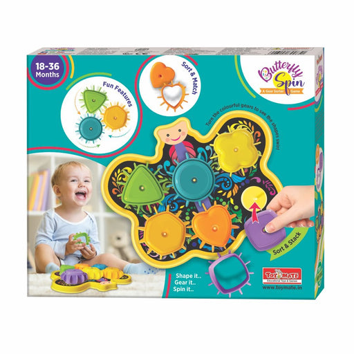 Butterfly Spin - A Gear Sorter Toy for Kids Age 18-36 Months-simple-Toymate-Toycra