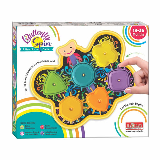 Butterfly Spin - A Gear Sorter Toy for Kids Age 18-36 Months-simple-Toymate-Toycra