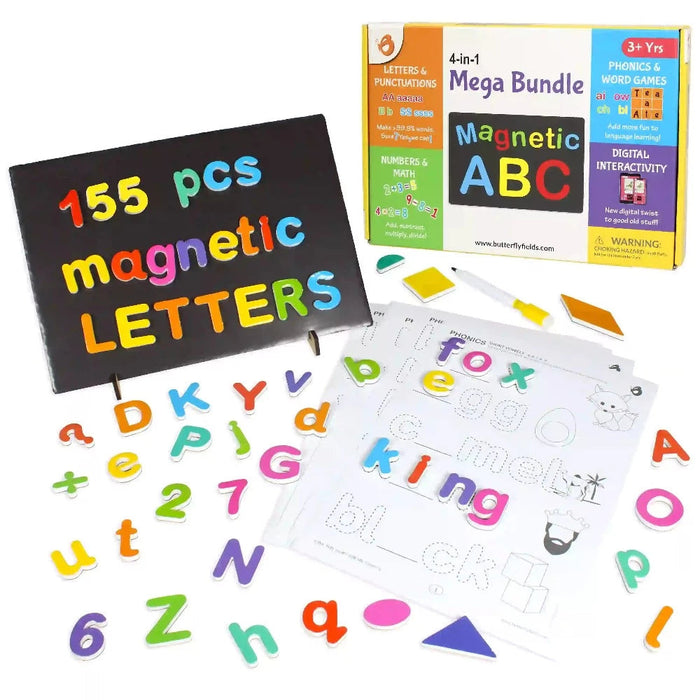 ButterflyEduFields 4 IN 1 Mega Bundle pack | Magnetic Alphabets Numbers Shapes-Learning & Education-ButterflyEduFields-Toycra