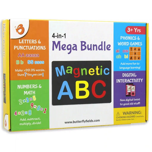 ButterflyEduFields 4 IN 1 Mega Bundle pack | Magnetic Alphabets Numbers Shapes-Learning & Education-ButterflyEduFields-Toycra