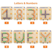 ButterflyEduFields Wooden Alphabets Numbers Construction Puzzle