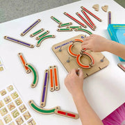 ButterflyEduFields Wooden Alphabets Numbers Construction Puzzle