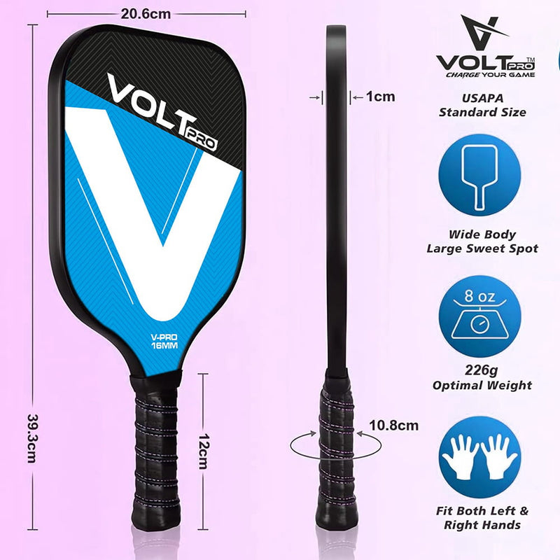 Shakti Toys Volt Pro Pickleball Paddle Set With 2 Balls - Multicolour