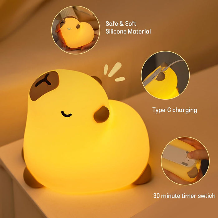 Capybara Silicone Night Light-Electronic Toys-Bright International-Toycra
