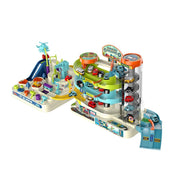 Car Adventure & Parking Building Toy Set with Music and Light