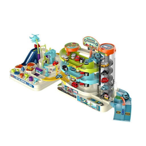 Car Adventure & Parking Building Toy Set with Music and Light-Vehicles-Toycra-Toycra