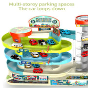 Car Adventure & Parking Building Toy Set with Music and Light