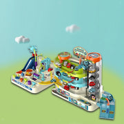Car Adventure & Parking Building Toy Set with Music and Light