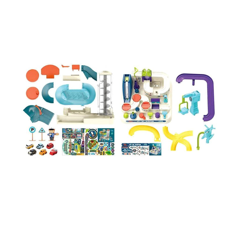 Car Adventure & Parking Building Toy Set with Music and Light