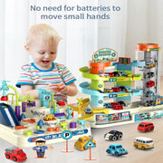 Car Adventure & Parking Building Toy Set with Music and Light