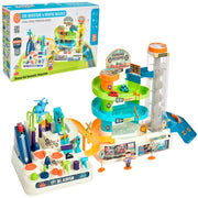 Car Adventure & Parking Building Toy Set with Music and Light