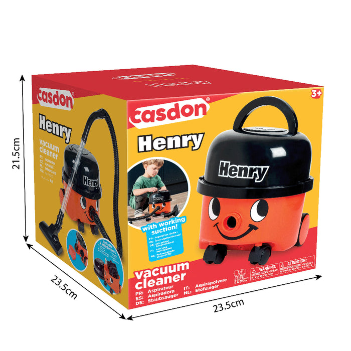 Casdon Henry Vacuum Cleaner (Red)-Pretend Play-Casdon-Toycra