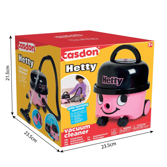 Casdon Hetty Vacuum Cleaner (Pink)-Pretend Play-Casdon-Toycra