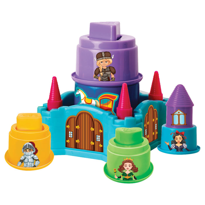 Castle Kingdom 🏰 – 3-in 1 Stack, Build & Sort Toy Set (16 Pcs)-Toymate-Toycra