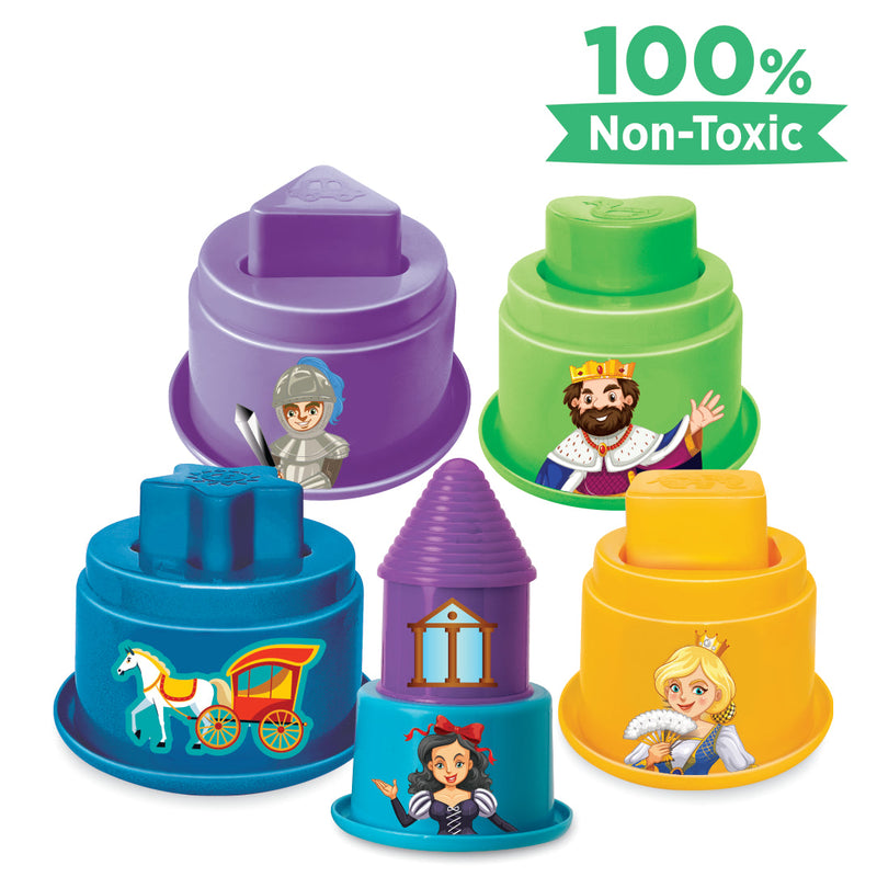 Castle Kingdom 🏰 – 3-in 1 Stack, Build & Sort Toy Set (16 Pcs)