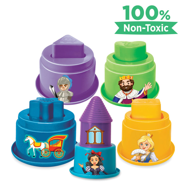 Castle Kingdom 🏰 – 3-in 1 Stack, Build & Sort Toy Set (16 Pcs)-Toymate-Toycra