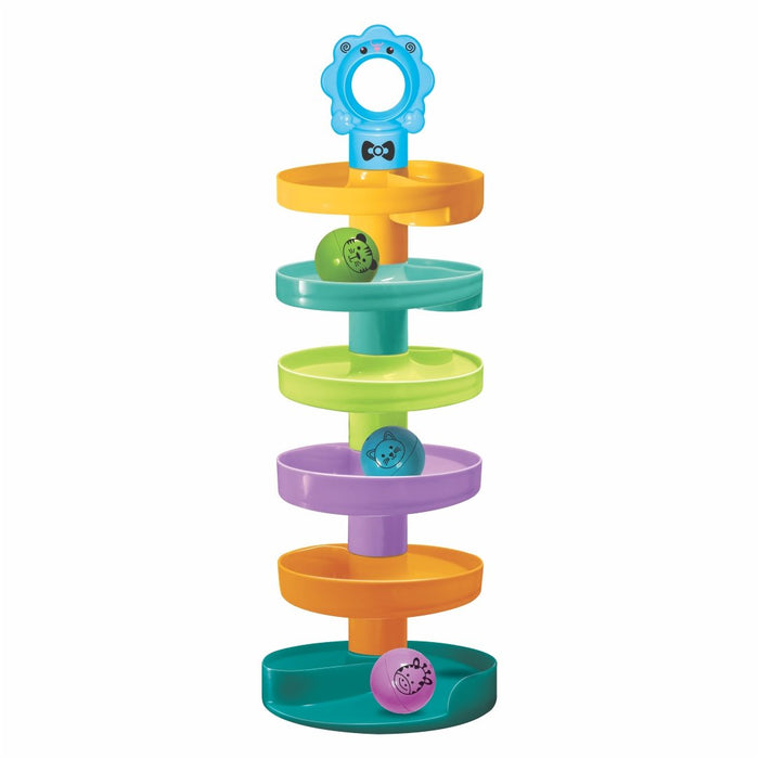 Cat Spiral Fun – 7-Tier Rolling Ball Tower for Toddlers (12+ Months)-simple-Toymate-Toycra