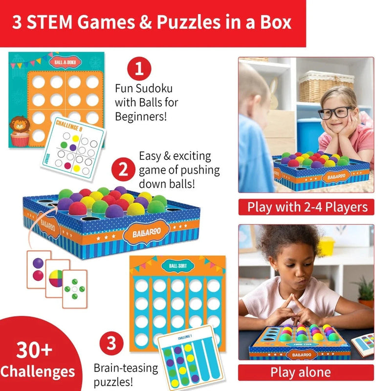Chalk & Chuckles Ballaroo 3-In-1 Brain Games