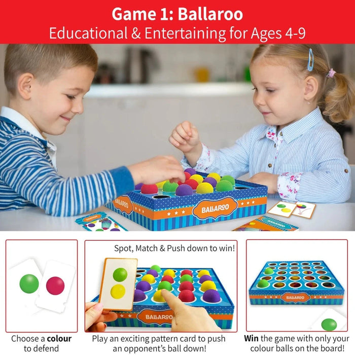 Chalk & Chuckles Ballaroo 3-In-1 Brain Games-Kids Games-Chalk & Chuckles-Toycra