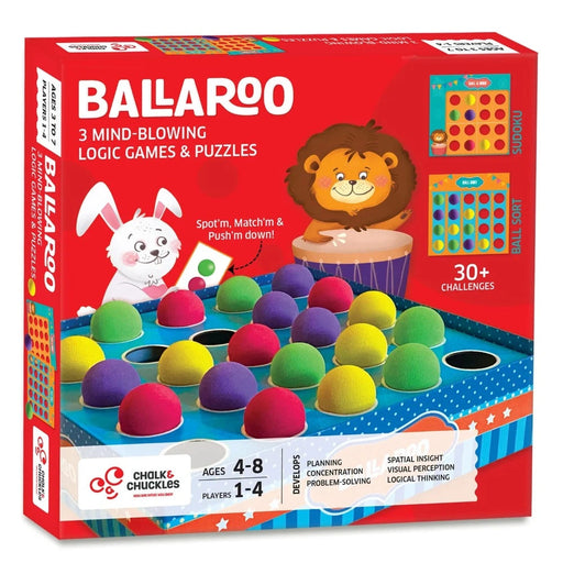 Chalk & Chuckles Ballaroo 3-In-1 Brain Games-Kids Games-Chalk & Chuckles-Toycra