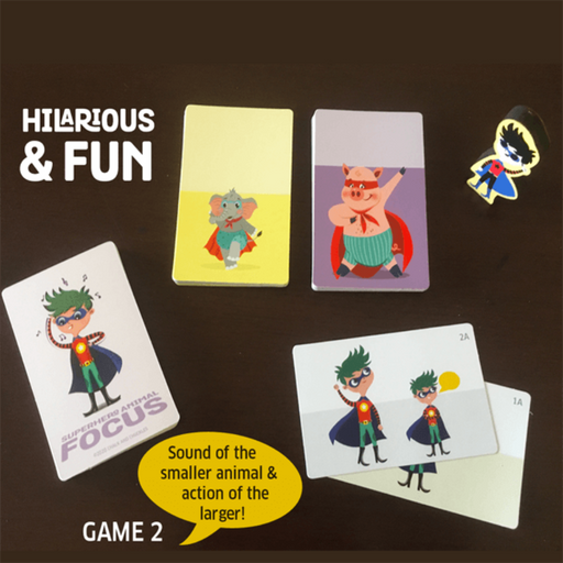 Chalk & Chuckles Superhero Animal Focus Card Game