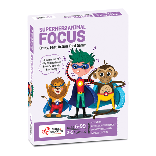 Chalk & Chuckles Superhero Animal Focus Card Game
