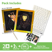 Chalk and Chuckles Scratch Art Animal Power
