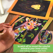 Chalk and Chuckles Scratch Art Animal Power
