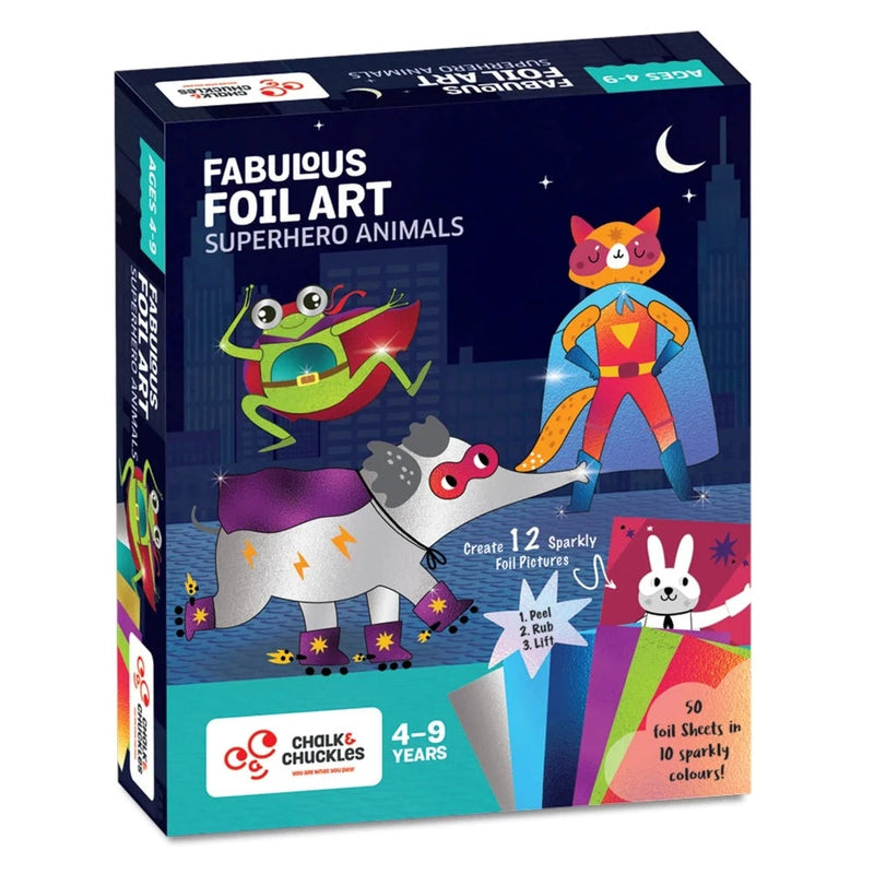 Chalk and Chukles Fabulous Foil Art - Superhero Animals