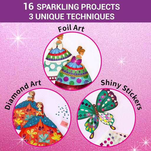 Chalk and Chukles Sparkle & Shine 3-in-1 Craft Kit-Arts & Crafts-Chalk & Chuckles-Toycra